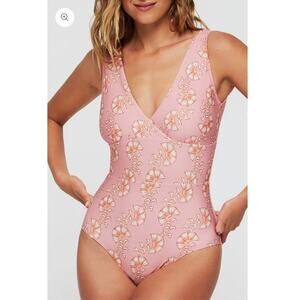 Hermoza Noni V-Neck Sculpting One Piece Swimsuit‎ Fiori Color Women’s Size 10